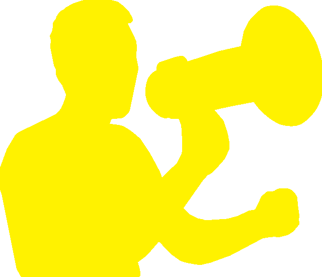 silhouette of caller announcing testimonials